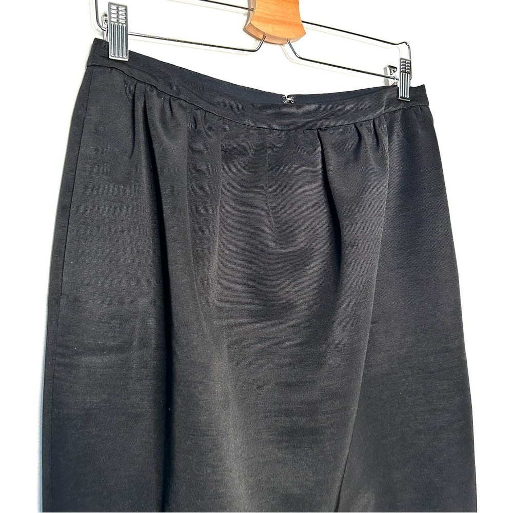 J.Crew | Black Long Pencil Skirt In Faille Size 10 - Picture 5 of 9